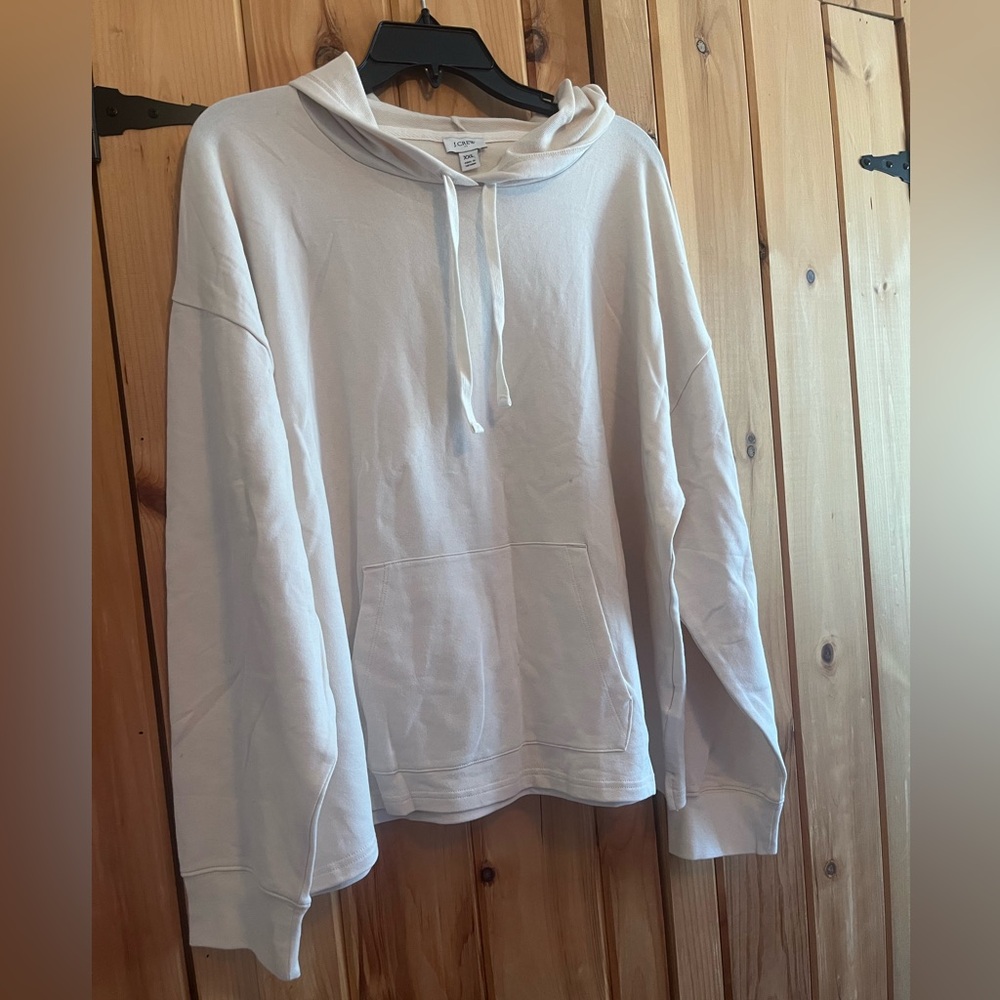 J. Crew Cream Hoodie Lightweight Sweatshirt